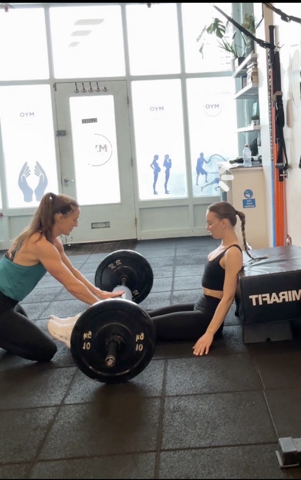Liz training a client - Female Personal Trainer London